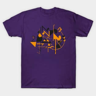 Abstract artwork number 2 - Black and Orange T-Shirt